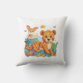 Fennec Fox & Kangaroo Cartoon Pillow Kissen (Rückseite)