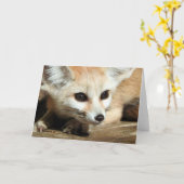 Fennec Fox Karte (Gelbe Blume)