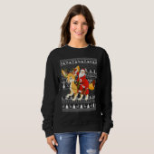 Fennec Fox Lover Santa Riding Fennec Fox Ugly Chri Sweatshirt (Vorne ganz)