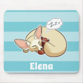 Fennec Fox mit rotem Panda - personalisiertes Tier Mousepad (Vorne)