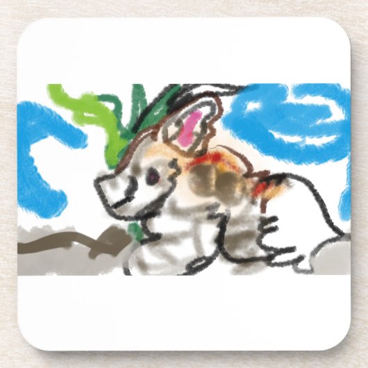 Fennec fox niedlich getränkeuntersetzer (Vorderseite)