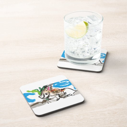 Fennec fox niedlich getränkeuntersetzer (Rechte Seite)