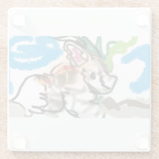 Fennec fox niedlich glasuntersetzer (Rückseite)