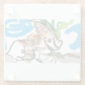 Fennec fox niedlich glasuntersetzer (Rückseite)