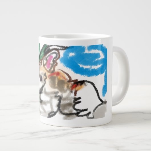 Fennec fox niedlich Jumbo-Tasse (Vorderseite Rechts)