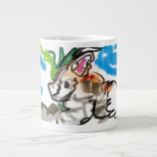 Fennec fox niedlich Jumbo-Tasse (Vorderseite)