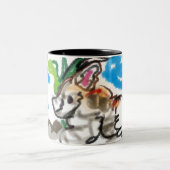 Fennec fox niedlich zweifarbige tasse (Mittel)