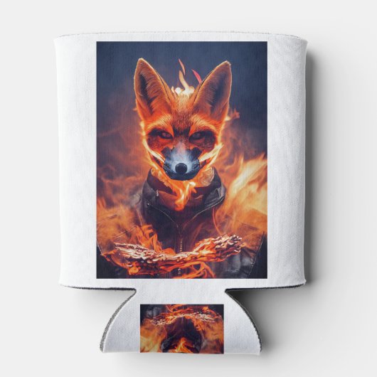 Fennec Fox on Fire Dosenkühler (Rückseite)