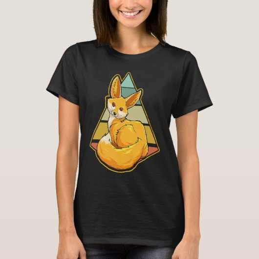 Fennec Fox Retro Vintage Fennec Fox T-Shirt (Vorderseite)