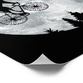 Fennec Fox Riding Moon Bike Halloween Lunar Cyclin Poster (Ecke)