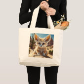 "Fennec Fox Style" Jumbo Stoffbeutel (Vorderseite (Produkt))