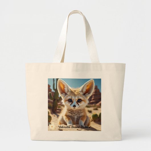"Fennec Fox Style" Jumbo Stoffbeutel (Vorne)