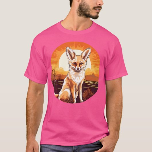Fennec Fox Sunset Fennec Fox Lover Foxes T-Shirt (Vorderseite)
