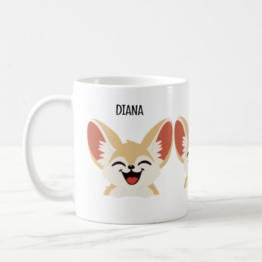 Fennec Fox Tasse, Funny Fennec Fox Geschenk Kaffeetasse (Links)