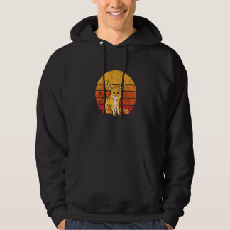 Fennec Fox Vintage Retro Ears Animal Fennec Fox Hoodie