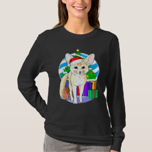 Fennec Fox Weihnachtsmannmütze Weihnachtsbaumdekor T-Shirt