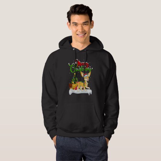 Fennec Fox Xmas Decorations Santa Fennec Fox Chr Hoodie (Vorne ganz)