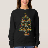 Fennec Fox Xmas Lights Fennec Fox Weihnachtsbaum Sweatshirt (Vorderseite)