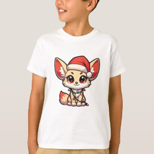 Fennec Frohe Weihnachts-Wintertiere Niedlich Fenne T-Shirt