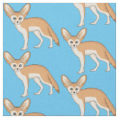 Fennec-Fuchs Cartoon-Illustration Stoff (Nahaufnahme)