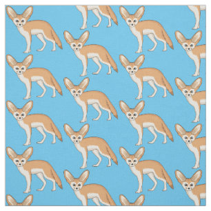Fennec-Fuchs Cartoon-Illustration Stoff