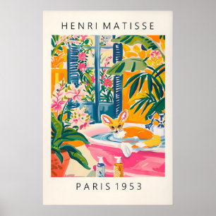 Fennec Fuchs in der Badewanne Kunstprint im Stil v Poster