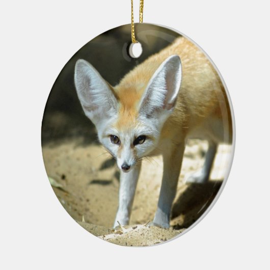 Fennec Fuchs Keramik Ornament (Links)