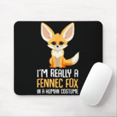 Fennec-Fuchs-Kostüm Mädchen Fuchs Mousepad (Mit Mouse)