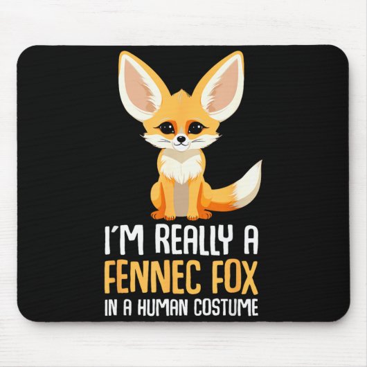 Fennec-Fuchs-Kostüm Mädchen Fuchs Mousepad (Vorne)