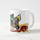 Fennec-Fuchs-Kunst Jumbo-Tasse (Vorderseite Rechts)
