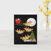 Fennec Fuchs Weihnachtsmann Schlitten Fliegend Lus Karte (Gelbe Blume)