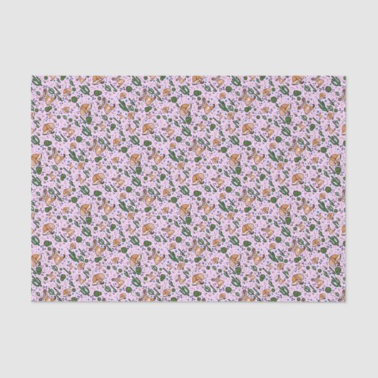 Fennec-Füchse in rosa Seidenpapier (Vorderseite)