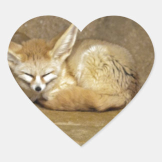 Fennec Herz-Aufkleber
