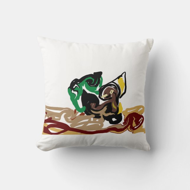 Fennek-Fuchs-Kunst Kissen (Vorderseite)