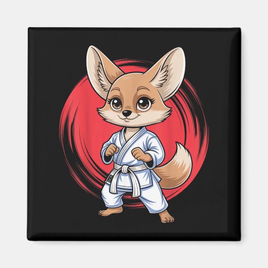 Fennek-Fuchs-Märtyrer-Kunst Karate Jiu-Jitsu Judo Magnet (Vorne)