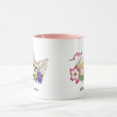 Fennek Fuchs Rosa Lila Blumen Süß Blau Botanisch Tasse (Zentrum)