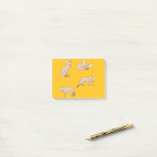 Fennekfüchse Post-it Klebezettel (Auf Schreibtisch)