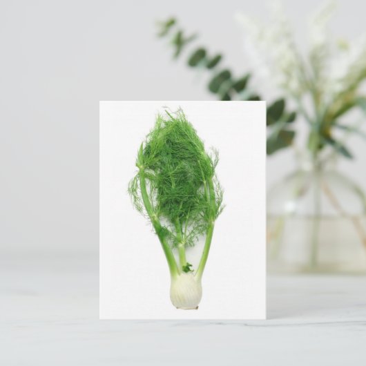 Fennel-Blatt und -Birne Postkarte (Stehend Vorderseite)