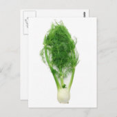 Fennel-Blatt und -Birne Postkarte (Vorne/Hinten)