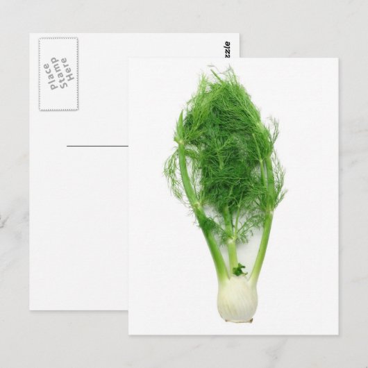 Fennel-Blatt und -Birne Postkarte (Vorne/Hinten)