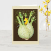 Fennel finch card karte (Gelbe Blume)