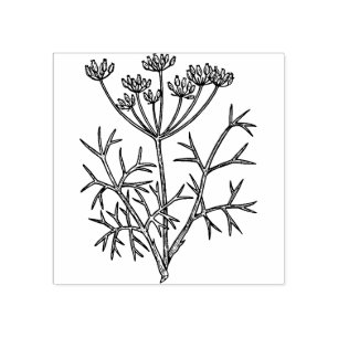 Fennel Pflanze Gummi Briefmarke Gummistempel