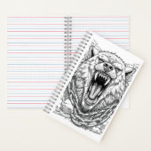 Fenrir Bound Wolf Norse Mythology Sketch Art Noteb Notizblock (Innen)