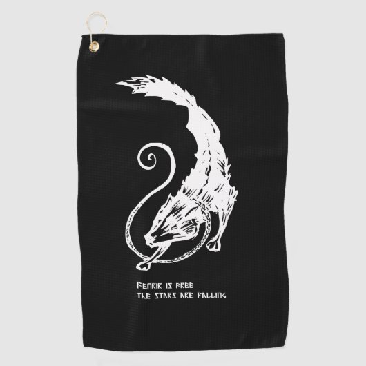 Fenrir Fenris ist ein freier Hund, der die Mytholo Golfhandtuch (Vorderseite)