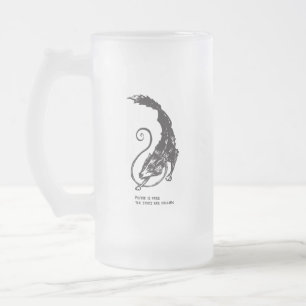 Fenrir Fenris ist freier Hund Wikinger nordische M Mattglas Bierglas