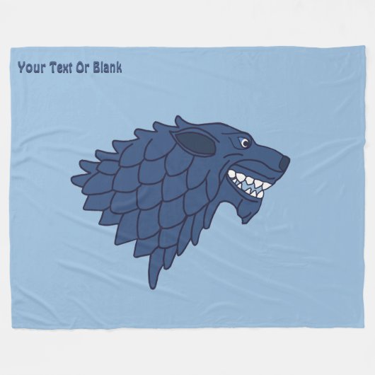 Fenrir/Fenriswolf Fleecedecke (Vorderseite (Horizontal))