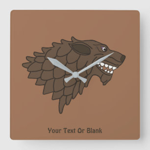 Fenrir/Fenriswolf Quadratische Wanduhr