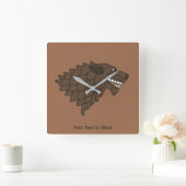 Fenrir/Fenriswolf Quadratische Wanduhr (Zuhause)