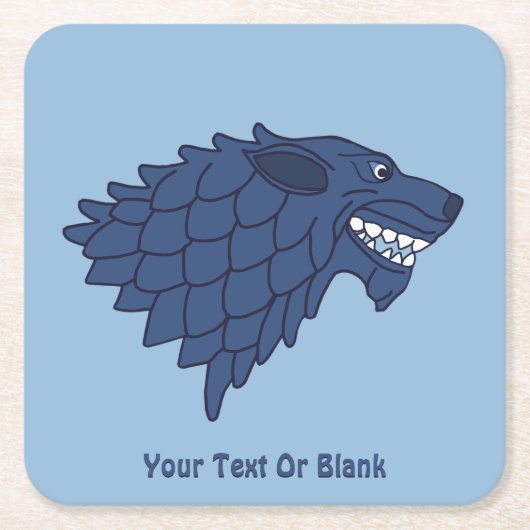 Fenrir/Fenriswolf Rechteckiger Pappuntersetzer (Vorderseite)