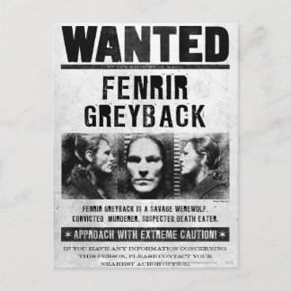 Fenrir Greyback Gewollt Poster Postkarte
